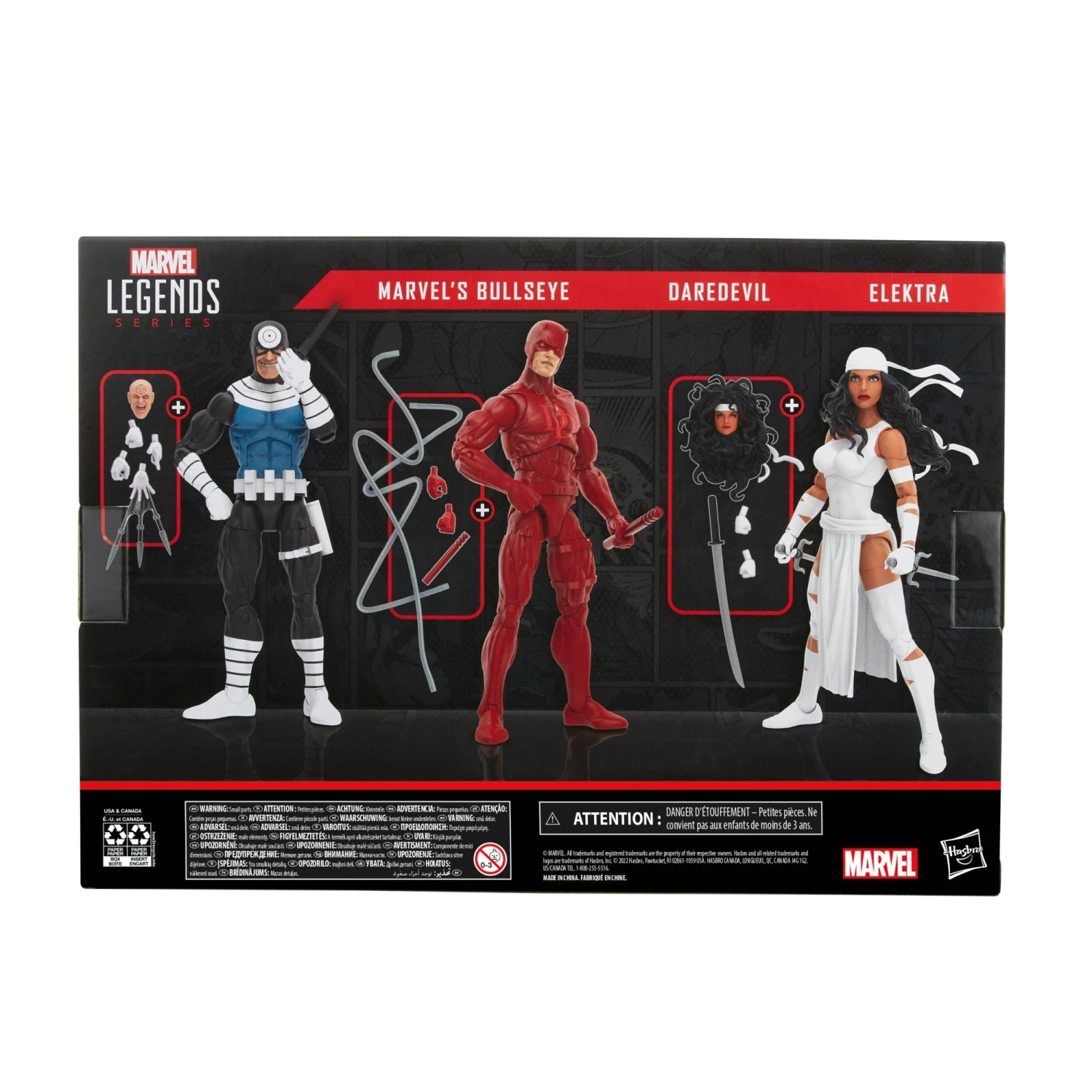 Marvel Legends Series Daredevil, Elektra, And Marvel’s Bullseye - Image 2