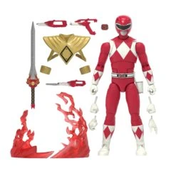 Power Rangers Lightning Collection Remastered Mighty Morphin Red Ranger - Presale -Hasbro Pulse F7386RedRangerRender